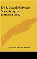 de S. Isaaci Ninivitae Vita, Scriptis Et Doctrina (1892)