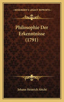 Philosophie Der Erkenntnisse (1791)