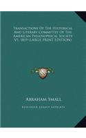 Transactions of the Historical and Literary Committee of the American Philosophical Society V1, 1819