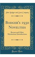 Bodger's 1930 Novelties