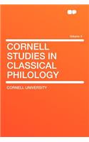 Cornell Studies in Classical Philology Volume 4
