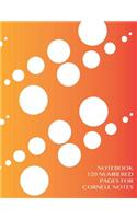 Notebook 120 numbered pages for Cornell Notes: Notebook for Cornell notes with yellow-orange cover - 8.5"x11" ideal for studying, includes guide to effective studying and learning