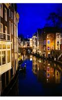 Night on the Canal in Utrecht Holland Journal: 150 Page Lined Notebook/Diary