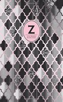 Initial Z Monogram Journal - Dot Grid, Moroccan Black, White & Blush Pink: Classic, Soft Cover