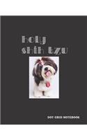 Dot Grid Notebook: Shih Tzu Design Book, Work Book, Planner, Dotted Journal, Bullet Journal, Sketch Book, Math Book, 5mm Dots- 104 pages (Dot paper)