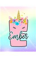 Ember: Girls Unicorn Journal to Write In - Personalized Journal