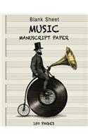 Vintage Blank Sheet Music Notebook