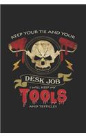 Desk job tools testicles