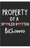 Property Of A Spoiled Rotten Bichomo: Lined Journal, 120 Pages, 6 x 9, Bichomo Dog Gift Idea, Black Matte Finish (Property Of A Spoiled Rotten Bichomo Journal)