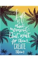 Palm Tree Notebook: Coconut Tree Journal Book Ruled Lined Page For Kids Girl Boy Women Men Writer Traveler Great For Writing Diary Record Note Pad Bird Summer Palms Lea(4 Palm Tree Notebook)