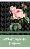 Internet Password Logbook: Rose Floral Cover, the Personal Internet Address, Premium Journal Keep Track of Usernames, Passwords, Web Addresses 6 X 9