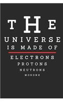 The Universe Is Made of Electrons Protons Neutrons Morons