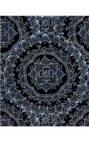 Bullet Journal Notebook Flower Mandala Pattern 11: 172 Numbered Pages with 160 Dot Grid Pages, 6 Index Pages and 2 Key Pages in Large 8 X 10 Size for Journaling, Writing, Planning or Doodling.