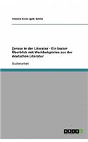 Zensur in der Literatur - Ein kurzer Überblick mit Werkbeispielen aus der deutschen Literatur
