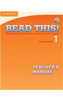 Read This! Level 1 Teacher's Manual with Audio CD