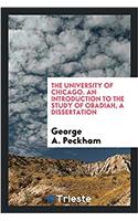 The University of Chicago. an Introduction to the Study of Obadiah, a Dissertation
