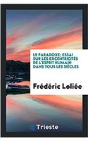 LE PARADOXE; ESSAI SUR LES EXCENTRICIT S
