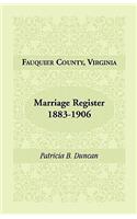 Fauquier County, Virginia Marriage Register, 1883-1906