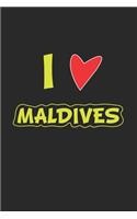 Maldives: Notizbuch, Notizheft, Notizblock - Geschenk-Idee für Malediven Fans - A5 - 120 Seiten
