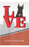 Giant Schnauzer: Dog Love Park Isometric Dot Paper Notebook Book Is 120 Pages 6x9