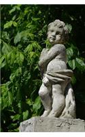 Cherub Statue in the Garden Journal: 150 Page Lined Notebook/Diary