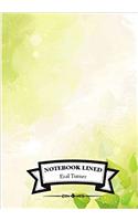 Lined Notebook: Green: Notebook Journal Diary, 110 Lined Pages, 7 X 10