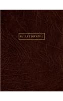 Bullet Journal: Classic Executive Dotted Grid Notebook - Old Brown Leather Style, Softcover - 8.5 x 11 - 100 pages - Executive Style