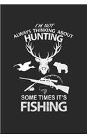 I'm Not Always Thinking About Hunting Some Times It's fishing: Hunting Log Book, Forest Cover Log Book, Journal Notebook, Track and evaluate your hunting seasons For Species: Deer, Turkeys, Elk, Rabbits, Duck, F