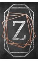 Chalkboard Foiling Minimalist Letter Notebook - Z