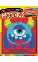 Pixel Monsters Mosaics Coloring Books: Color by Number for Adults Stress Relieving Design Puzzle Quest