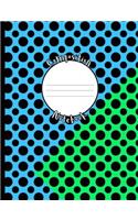 Blue Green Dot Composition Notebook