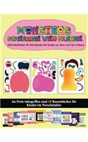 Aktivitätsbücher für Kleinkinder für Kinder im Alter von 2 bis 4 Jahren: (20 vollfarbige Kindergarten-Arbeitsblätter zum Ausschneiden und Einfügen - Monster)(50 Aktivitätsbücher Für Kleinkinder Für Kinder Im Alt)