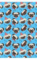 Journal Notebook Funny Pugs Pattern 1: 110 Page Lined and Numbered Journal With Index Pages In Portable 6 x 9 Size, Perfect For Writing, Taking Notes, List Making, Journaling and Doodling(21 Noteworthy Series Lined)