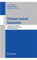 Chinese Lexical Semantics