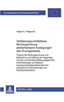 Verfassungsunmittelbare Bindungswirkung Abstrahierbarer Auslegungen Des Grundgesetzes: Theorie Der Bindungswirkung Und Methodik Zur Ermittlung Der Tragenden Gruende Von Bundesverfassungsgerichtsentscheidungen Am Beispiel Einer Argument