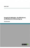 Exegetische Methoden - Das Bibliodrama als Methode der Bibelauslegung