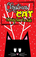 Christmas cat coloring book for kids
