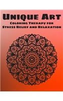 Unique Art Coloring Therapy for Stress Relief and Relaxation