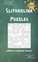 Slitherlink Puzzles - 200 Easy to Normal Puzzles 10x10 Book 11