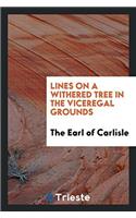 Lines on a withered tree in the viceregal grounds