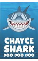 Chayce - Shark Doo Doo Doo: Blank Ruled Name Personalized & Customized Shark Notebook Journal for Boys & Men. Funny Sharks Desk Accessories Item for Writing Primary / Kindergar