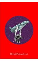Galaxy Journal: Lined Journal - Space Whale Astronaut Cute Sea Creature Spaceman Galaxy Gift - Red Ruled Diary, Prayer, Gratitude, Writing, Travel, Notebook For Men