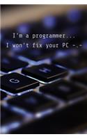I'm a programmer... I won't fix your PC -.-: Notebook 6x9, graph paper