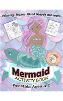 Mermaid Activity Book for Kids Ages 4-8