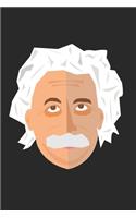Portrait of Albert Einstein - Blank Lined Notebook