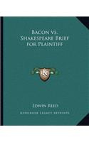 Bacon vs. Shakespeare Brief for Plaintiff