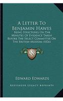 Letter To Benjamin Hawes