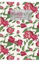 Notizbuch Garten Muster Pattern Pflanzen Blumen Pflanze Flower Blüte Grün Rot Rose Rosen: - 111 Seiten - EXTRA Kalender 2020 - Einzigartig - Kariert mit Blumen Muster - Karo - Kästchen - Geschenk - Geschenkidee