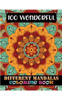 100 Wonderful Different Mandalas Coloring Book: 100 Greatest Mandalas Coloring Book Adult Coloring Book 100 Mandala Images Stress ... Happiness and Relief & Art Color Therapy