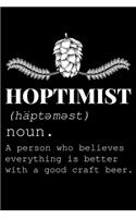 Hoptimist a Person Who Believes Everything Is Better with a Good Craft Beer